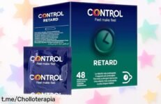 Disfruta del placer sin apuros con 48 preservativos Control Retard a un precio de escándalo, ¡no te quedes sin el tuyo y alarga esos momentos únicos!