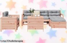 Disfruta del verano con el sofá de jardín LXYZWRW en 7 piezas, un ofertón resistente y cómodo que transformará tu terraza en un lugar especial. ¡Hazlo tuyo antes que se acabe!