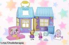 Divertida casita de fiesta Peppa Pig con figuras y accesorios para que tus pequeños inventen mil historias ¡rebajada a un precio loco, no te lo pierdas!