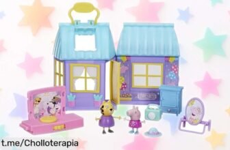 Divertida casita de fiesta Peppa Pig con figuras y accesorios para que tus pequeños inventen mil historias ¡rebajada a un precio loco, no te lo pierdas!