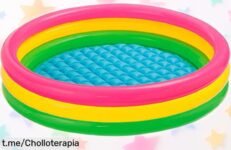 Divertida piscina hinchable Intex de 3 aros para que los peques se diviertan sin parar, ¡aprovecha el precio regalado y monta la fiesta en casa ya!