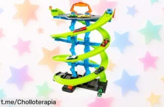 Divertida pista de carreras circular Molto de 4 plantas con rampas y 8 coches: una oferta irresistible para que los peques se diviertan sin parar con un precio rebajado.