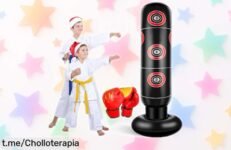 Divertido saco de boxeo hinchable con guantes EQARD para peques a precio locooo, ¡a que esperas para hacerlos más activos y felices jugando!