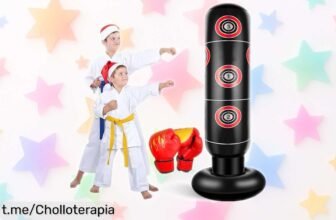 Divertido saco de boxeo hinchable con guantes EQARD para peques a precio locooo, ¡a que esperas para hacerlos más activos y felices jugando!