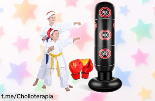 Divertido saco de boxeo hinchable con guantes EQARD para peques a precio locooo, ¡a que esperas para hacerlos más activos y felices jugando!