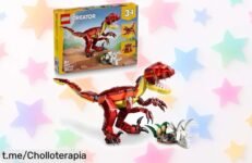 Diviértete creando con el Set LEGO Creator 3en1 de dinosaurios: ¡tres en uno por un precio regalado que hará saltar de alegría a cualquier niño!