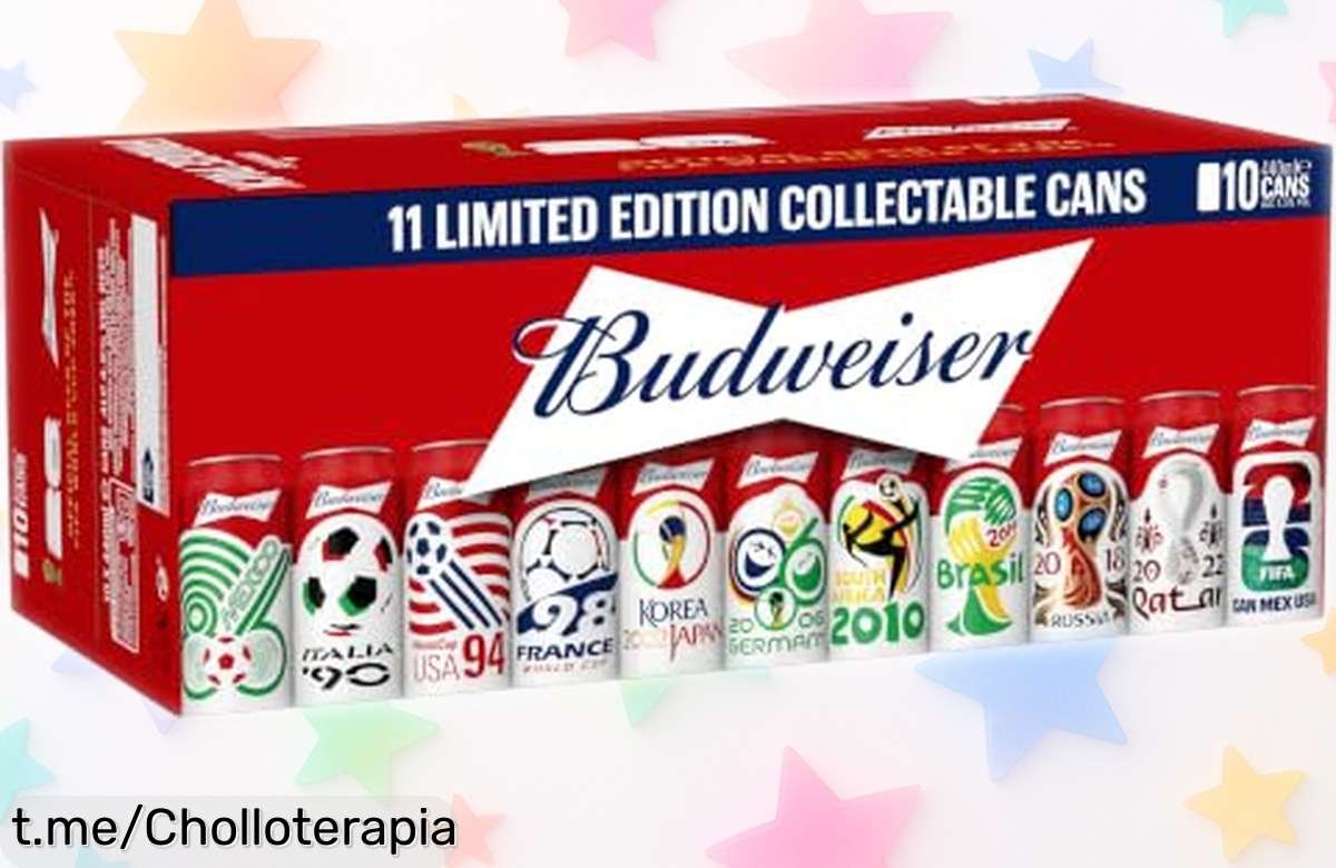 Edición limitada de Budweiser: Pack de 10 latas con doble fermentación y sabor increíble a precio rebajado que no podrás dejar pasar. ¡Disfruta ya esta joya cervecera!
