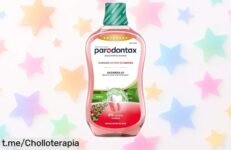 Eficaz enjuague bucal Parodontax Herbal que detiene encías sangrantes y combate el mal aliento a un precio increíblemente bajo. ¡Cuida tu salud bucal hoy mismo!