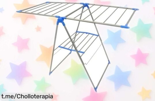 El mejor tendedero metálico plegable TLOVENDO.ES que ahorra espacio y es súper resistente: ¡ajústalo a tu medida y pliega en segundos! Aprovecha este ofertón antes de que se agote.