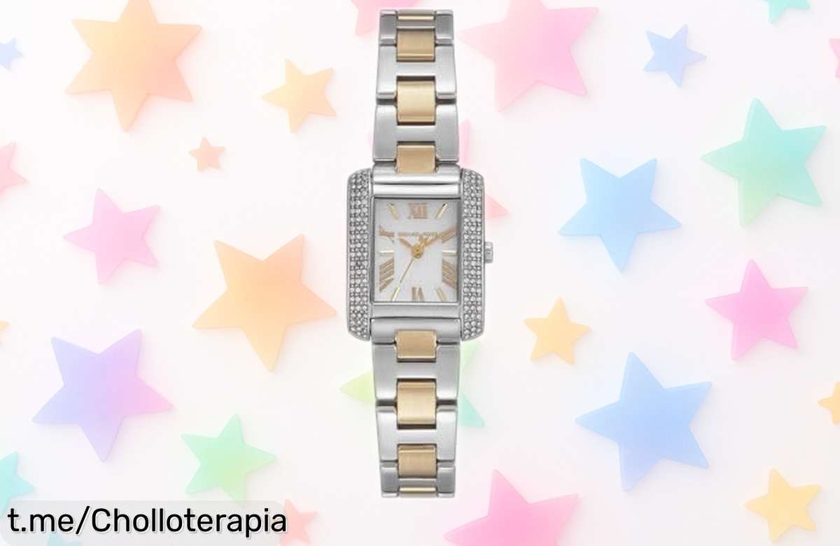 Elegante y espectacular reloj Michael Kors Emery para mujer: chollo de correa metálica en oro y plata que no querrás dejar escapar. ¡Hazlo tuyo antes de que se agote!