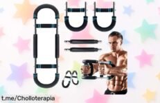 Entrena como un campeón con el VEEKAY Twister Armtrainer ajustable, ¡ahora a precio de ganga para que fortalezas tus brazos, pecho y espalda en casa!