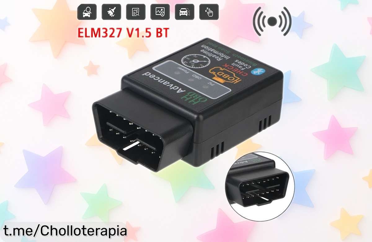 Escáner OBD2 Bluetooth 5.1 ELM327 para coches, chollazo imperdible que descomplica el diagnóstico del motor y te ahorra sorpresas; ¡aprovecha este descuentazo ya!