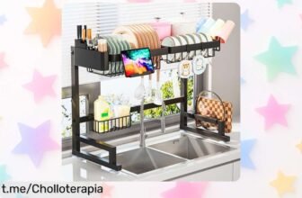 Escurridor grande Tiba Home a precio de risa: aprovecha este ofertón que ahorra espacio y encaja perfecto en cualquier cocina. ¡Hazte con él antes de que se acabe!