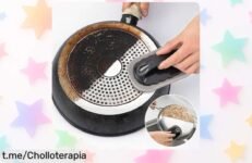 Esponja mágica con mango para baño y cocina, ¡ofertón que acaba con la suciedad difícil! No dejes pasar este precio de escándalo, tu hogar te lo agradecerá.