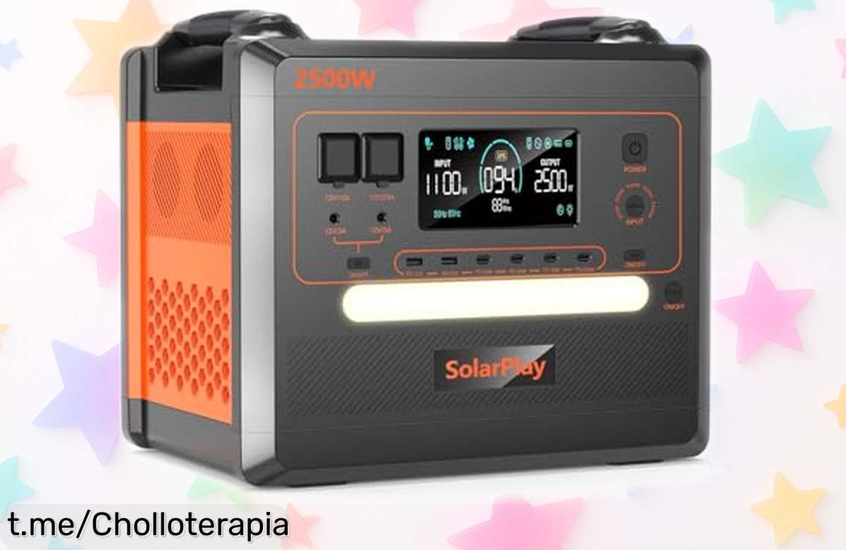 Estación de energía portátil SolarPlay Q2402M a precio loco, carga rápida y 14 puertos: el generador solar más bestia que no puedes dejar pasar en tu próxima aventura al aire libre.