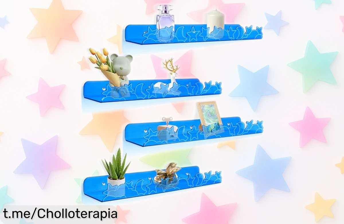 Estantería de acrílico con diseño estelar que ilumina tu espacio y organiza tus cosas; aprovecha este precio de escándalo antes que se agoten las unidades.