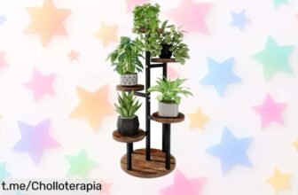 Estantería para plantas Bamworld de madera, ¡ofertón irresistible! Dale un toque especial a tu rincón verde con este precio loco y no te quedes sin el tuyo, que vuelan rápido.