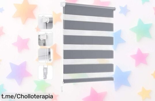 Estor doble Sekey: transforma tu espacio sin taladrar y disfruta de la luz a tu medida con un precio regalao que no puedes dejar pasar. ¡Hazlo ya!