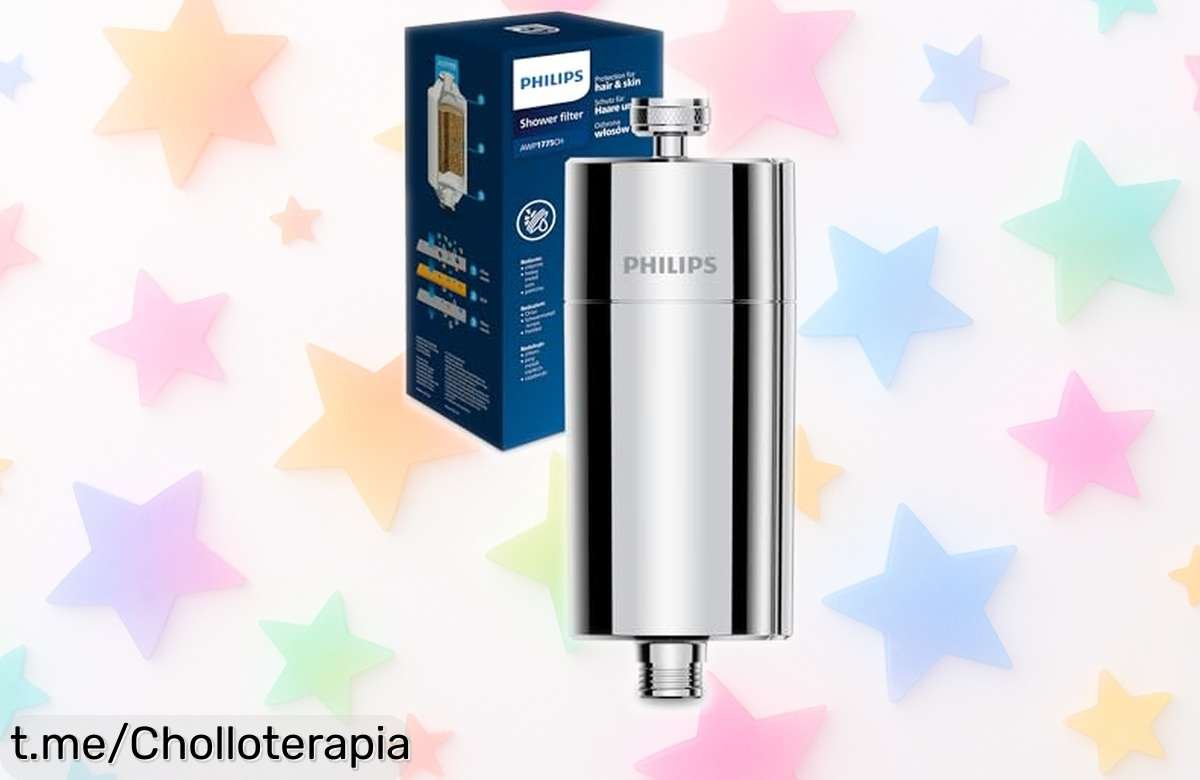 Filtro de ducha Philips que elimina el cloro casi al 100%, es un ofertón que dejará tu piel y pelo como nuevos, ¡no te lo pierdas o después será demasiado tarde!