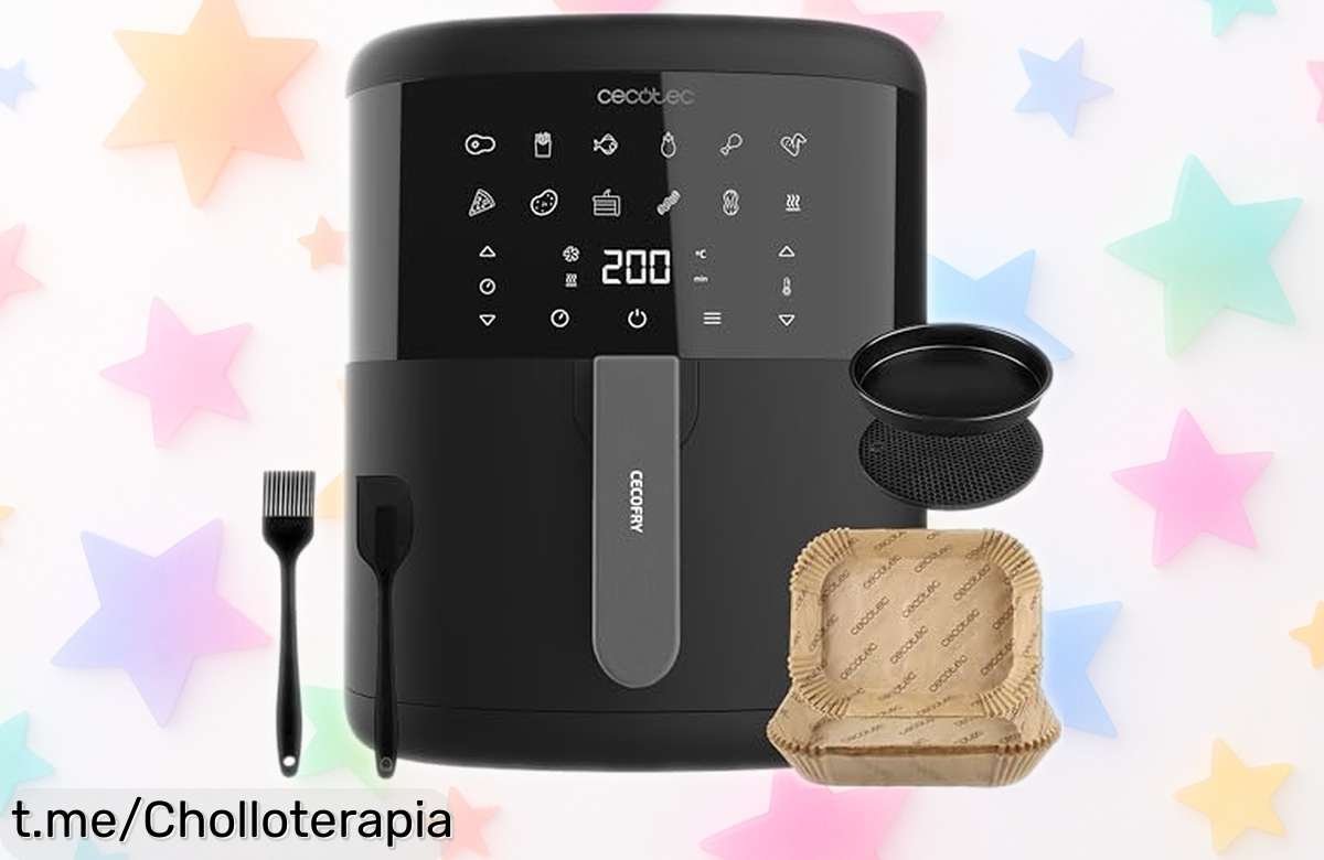 Freidora de aire Cecotec Cecofry Bombastik 6000 de 6L: prepárate para deleitarte y ahorrar con este ofertón irresistible que hará brillar tus comidas familiares. ¡No te quedes sin la tuya ahora!