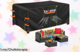 Funda para muebles de jardín Enzeno: super impermeable, resistente al viento y fácil de usar. ¡Aprovecha este ofertón antes que se agote y protege tu mesa con estilo!