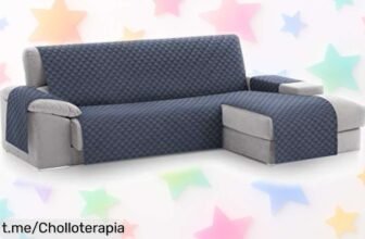 Funda para sofá chaise longue Textilhome Malu que elimina manchas y pelos con un precio tan bajo que te hará sonreír, ¡no dejes pasar este chollo espectacular ya!
