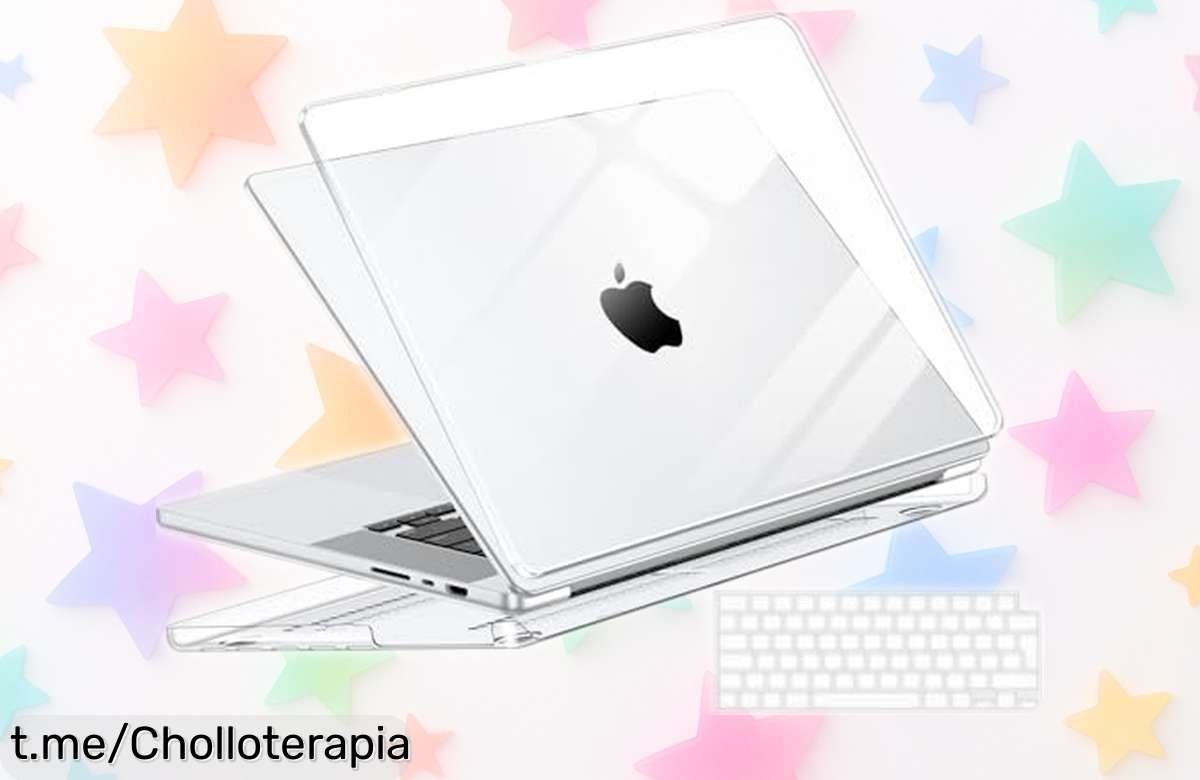 Funda transparente para MacBook Pro 14” que cuida tu portátil sin perder estilo, un ofertón ligero y resistente ¡aprovecha antes de que desaparezca!
