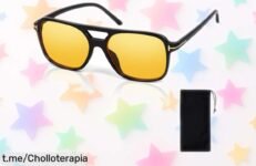 Gafas de sol polarizadas Vsshe con lentes amarillas: ¡el ofertón que mejora tu conducción nocturna y añade estilo retro! No te quedes sin las tuyas, esta oportunidad es única.