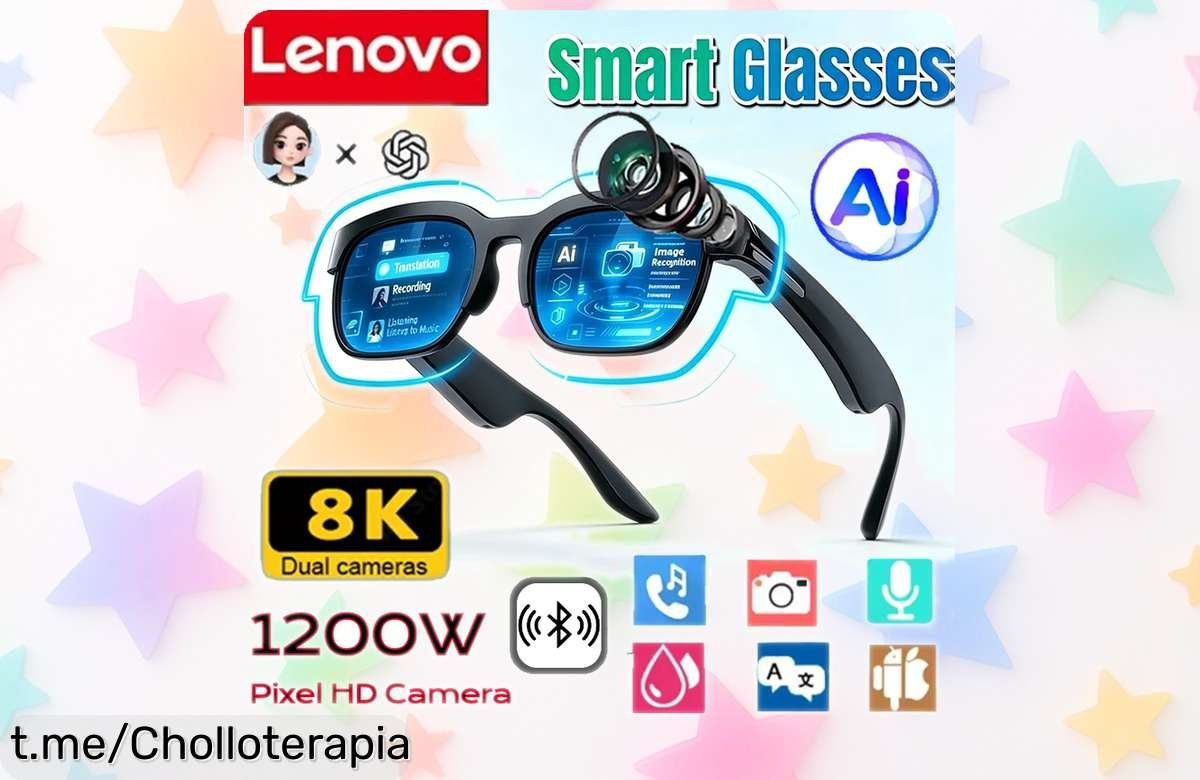 Gafas inteligentes Lenovo 2026 que graban, traducen y suenan: ¡no te pierdas este super chollo a un precio regalado! Aprovecha antes de quedarte sin las tuyas.