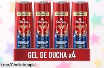 Gel 3 en 1 Old Spice Tomorrowland: pack de 4 botellas, limpieza total y aroma fresco que dura todo el día a un precio loco que hoy puedes aprovechar. ¡No lo dejes escapar!
