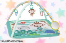 Gimnasio de actividades Bright Starts Palm Party con 4 juguetes desmontables y lavables a máquina, ¡aprovecha este chollazo que te hará sonreír!