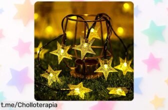 Guirnalda solar con 100 LEDs para iluminar tu hogar a un precio loco, crea el ambiente perfecto ahora y no dejes pasar esta oportunidad única.