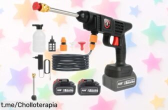 Hidrolimpiadora a batería 21V con doble pila y boquilla mágica para dejar coche y jardín impecables, ¡ahora a un precio de locura! Aprovecha esta oportunidad antes que se agote.