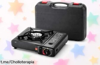 Hornillo de gas portátil con maletín, perfectísimo para camping; enciende fácil y regula la llama. Aprovecha este ofertón que no se escapa, ¡sal a disfrutar ya!