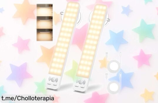 Ilumina tu hogar con la increíble luz LED Ylatoial: oferta brutal en 2 unidades recargables, ¡brillo ajustable y sensor de movimiento! No te quedes a oscuras, compra ya antes que se agoten.