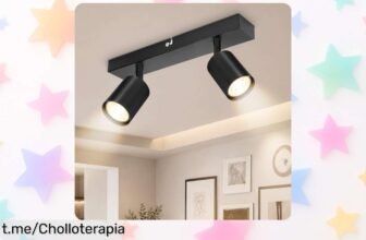 Ilumina tu hogar con la moderna lámpara Dehobo de 2 focos giratorios a un precio regalado, ¡dale el toque que tus espacios merecen y no te quedes sin ella!