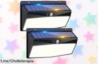 Ilumina tu jardín con las luces solares Peasur, 368 LEDs brillantes y sensor de movimiento: ¡precio loco por un pack de 2! No te quedes sin la seguridad que mereces.