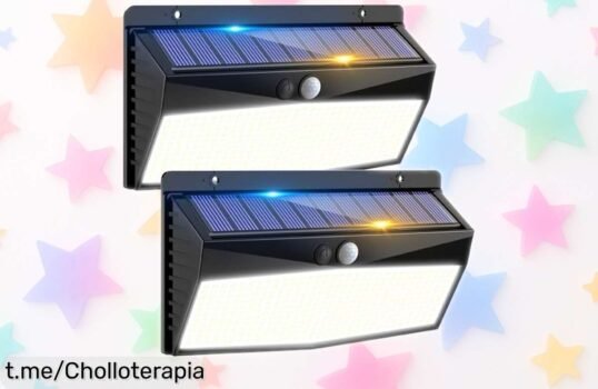 Ilumina tu jardín con las luces solares Peasur, 368 LEDs brillantes y sensor de movimiento: ¡precio loco por un pack de 2! No te quedes sin la seguridad que mereces.