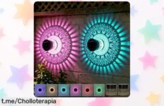 Ilumina tu jardín con luces solares mandala en pack de 2, un ofertón mágico que te hará sentir como en un cuento. ¡No dejes pasar esta oportunidad única!
