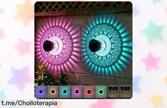 Ilumina tu jardín con luces solares mandala en pack de 2, un ofertón mágico que te hará sentir como en un cuento. ¡No dejes pasar esta oportunidad única!