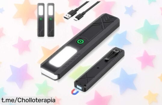 Impactante mini linterna plana EDC ABOHU, luz potente y base magnética: ¡2 piezas a un precio loco que no te lo vas a creer! Brilla cuando más lo necesitas.