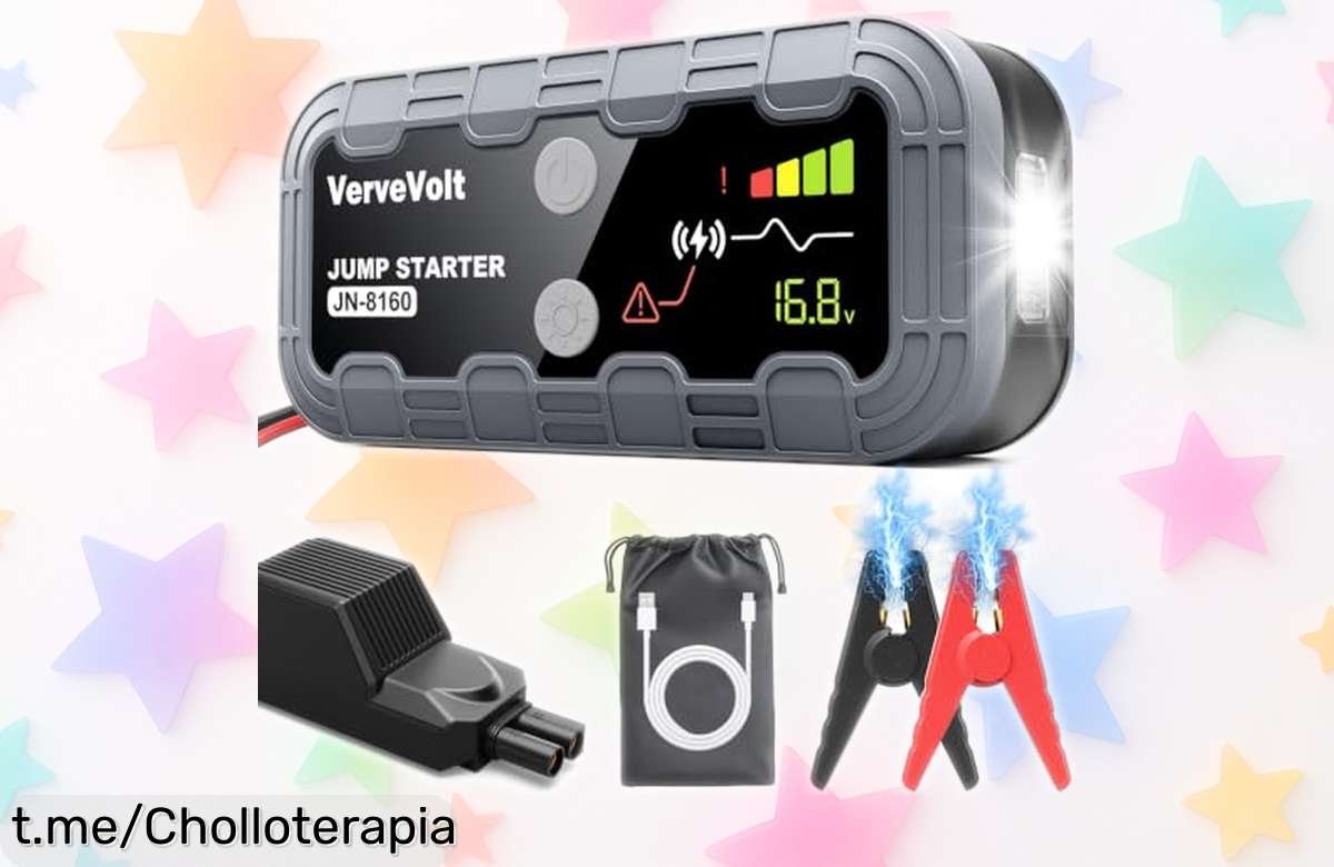 Impresionante arrancador portátil Booster 10000A con linterna LED y pantalla LCD a un precio de escándalo, ¡no dejes que te lo cuenten, llévatelo antes que se agote!