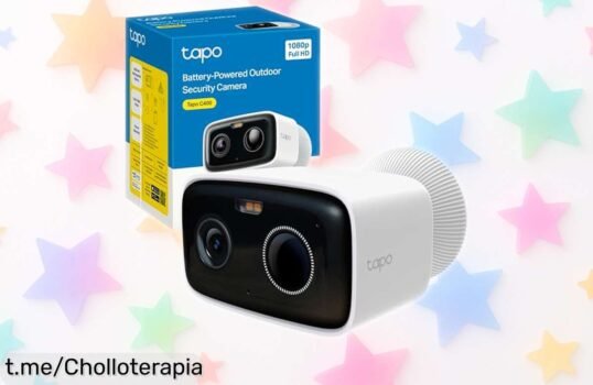 Impresionante cámara WiFi Tapo C400 para exteriores, con batería de 180 días y visión nocturna a color: ¡captura cada detalle sin complicaciones ni líos!