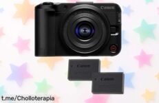 Impresionante cámara para vlogs Canon EOS R50 en 4K y con dos baterías, ¡un precio loco que no puedes dejar pasar! Captura momentos únicos ahora mismo.