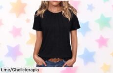 Impresionante camiseta plisada Gyabnw para mujer que combina con todo a un precio loco, ¡luce increíble sin gastar de más y siente la frescura cada día!