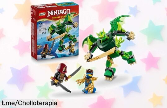 Impresionante dragón articulado LEGO NINJAGO con alas y cola móviles, pack de combate incluido: ¡un precio rebajado que hará volar la imaginación de los niños!