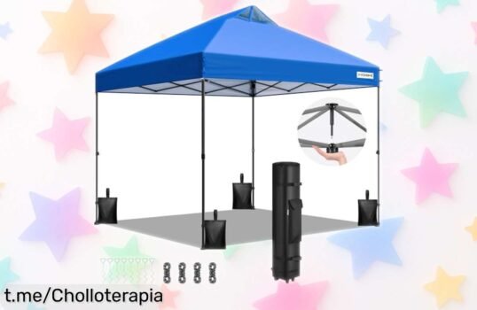 Impresionante pabellón plegable 3x3m VIVOHOME a un precio loco, ideal para tus fiestas y picnics; aprovecha este chollazo y disfruta del sol sin preocupaciones. ¡No te quedes sin el tuyo!