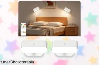 Impresionante pack de 2 apliques de pared con mando a distancia y luz ajustable que iluminan cualquier rincón. ¡Aprovecha este precio irrepetible y dale un toque único a tu hogar ya!