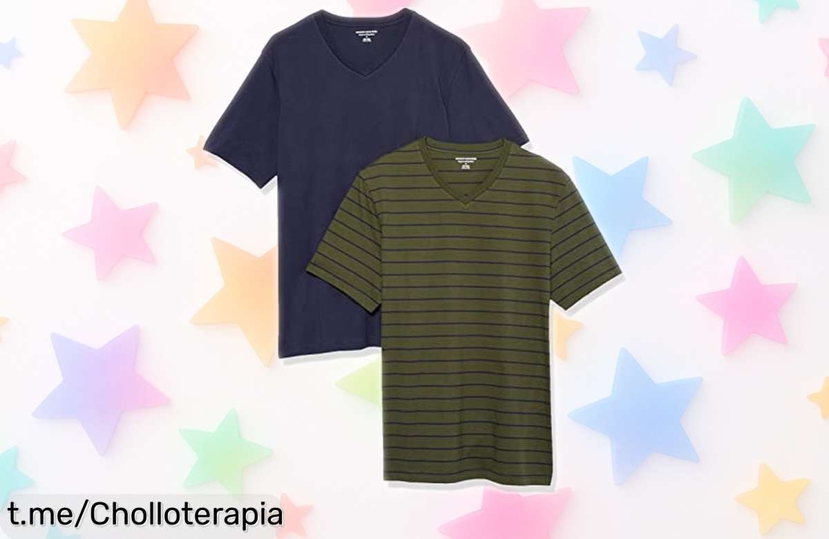 Impresionante pack de 2 camisetas básicas Amazon Essentials, ¡ahora a precio loco! No te quedes sin las tuyas y luce genial cada día.