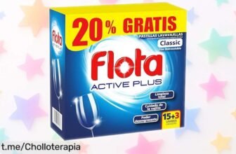 Impresionante pack de pastillas lavavajillas FLOTA 15+3 para unos platos relucientes sin esfuerzo; ¡descuido las manos y ahorra como nunca! No te lo pierdas, es la oportunidad perfecta.